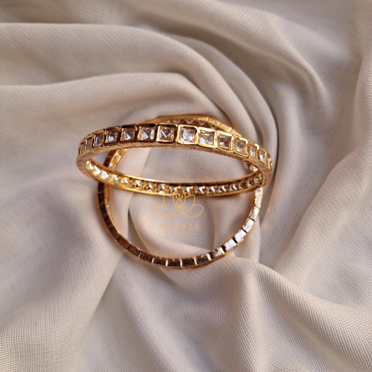 Classic Polki Eternity Bangles