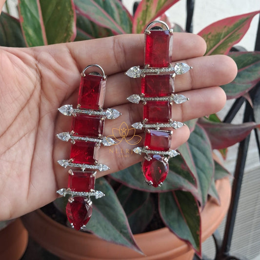 Crimson Royale Cascade Earrings