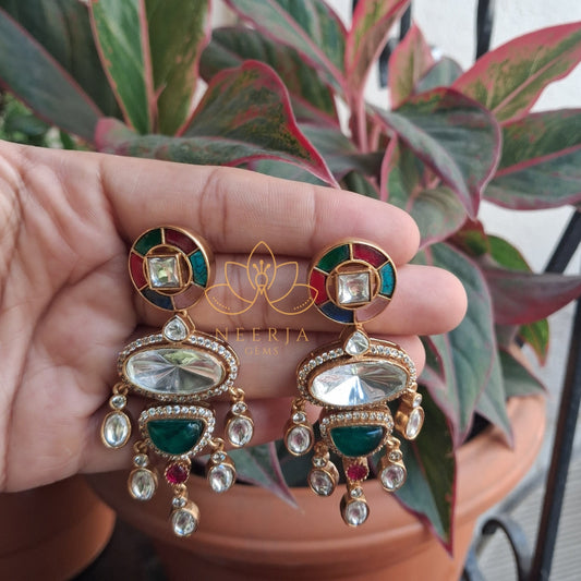 Emerald Queen Polki Earrings