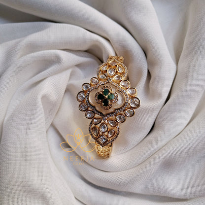 Floral Harmony Kundan Polki Bracelet