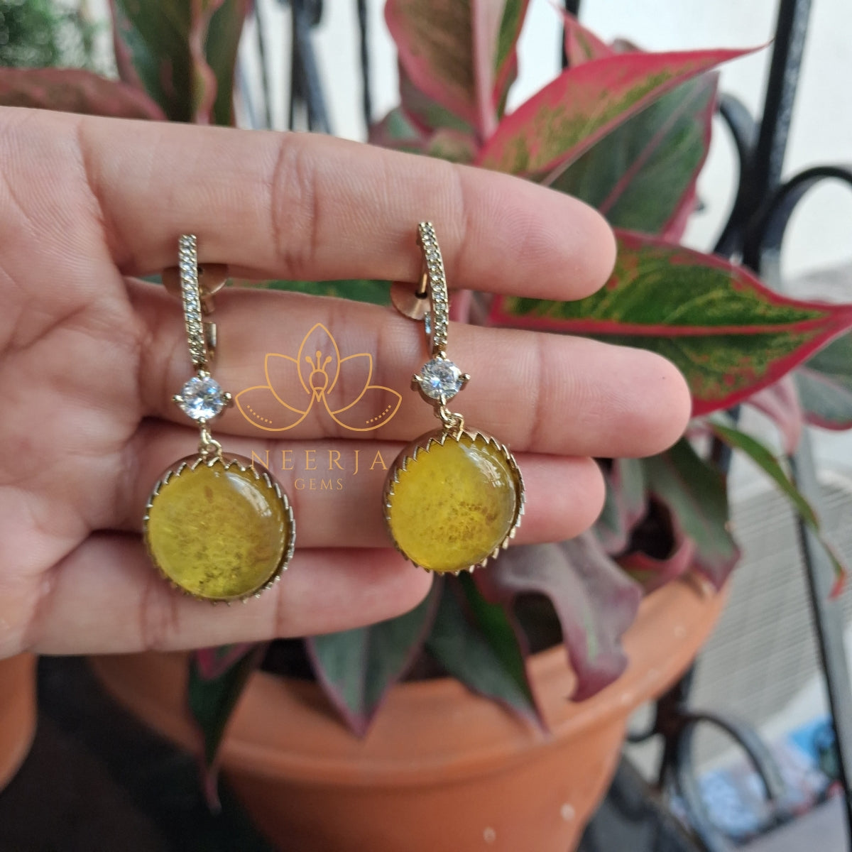 Golden Sunshine Dangler Earrings