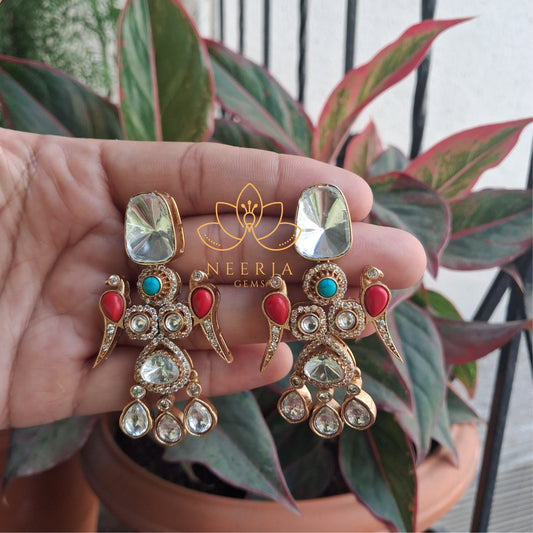 Heritage Kundan Statement Earrings