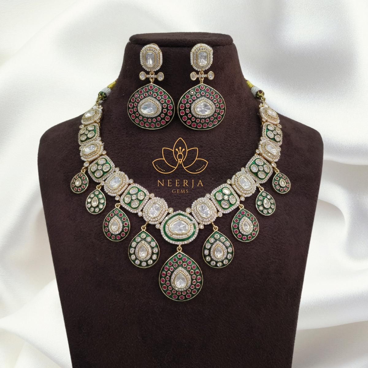 Meenakari Kundan Bridal Set