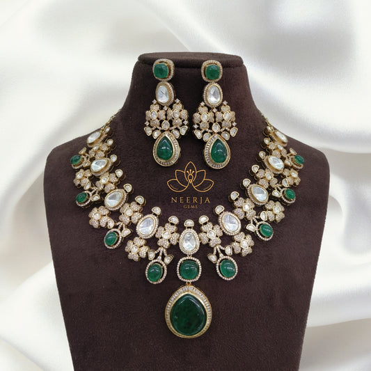 Regal Green Kundan Choker Bridal Set