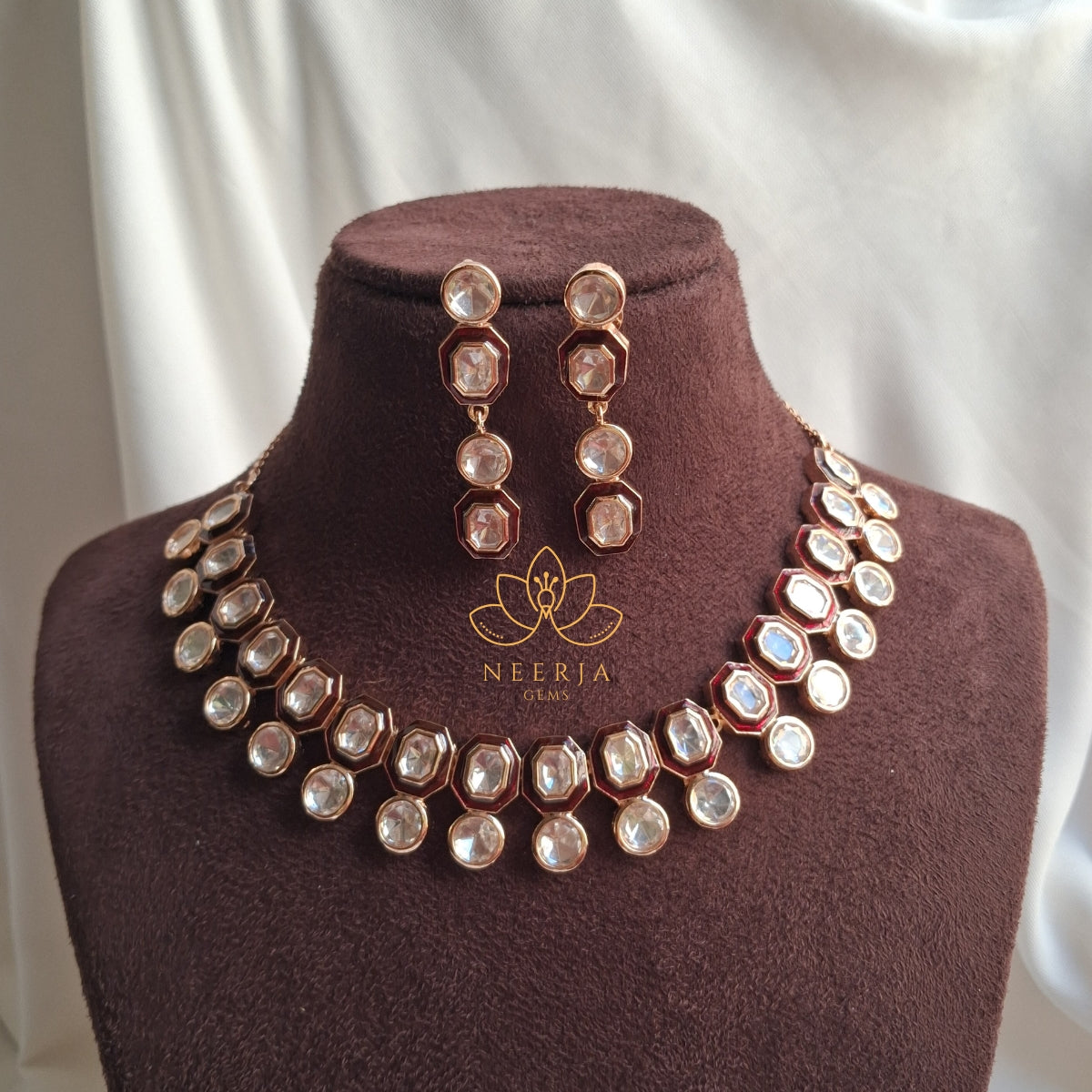 Timeless Polki Studded Necklace Set