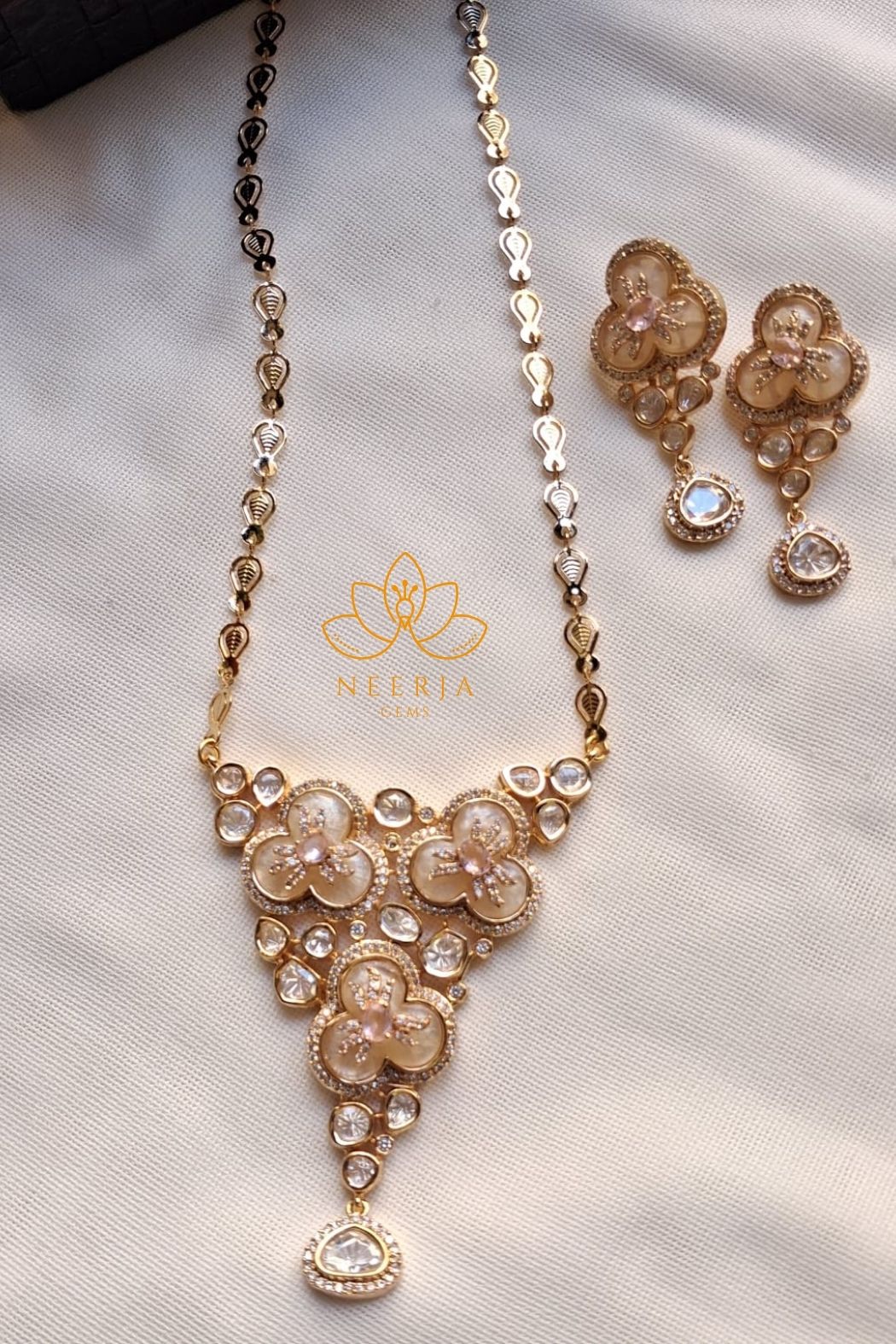 Victorian Meenakari Kundan Necklace Set