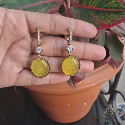 Golden Sunshine Dangler Earrings