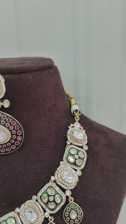 Meenakari Kundan Bridal Set