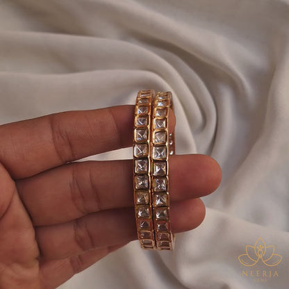 Classic Polki Eternity Bangles